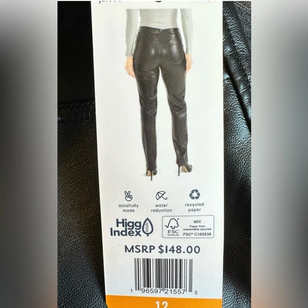 Joie Limited Edition Faux Leather Pants Black Size 12 NWT